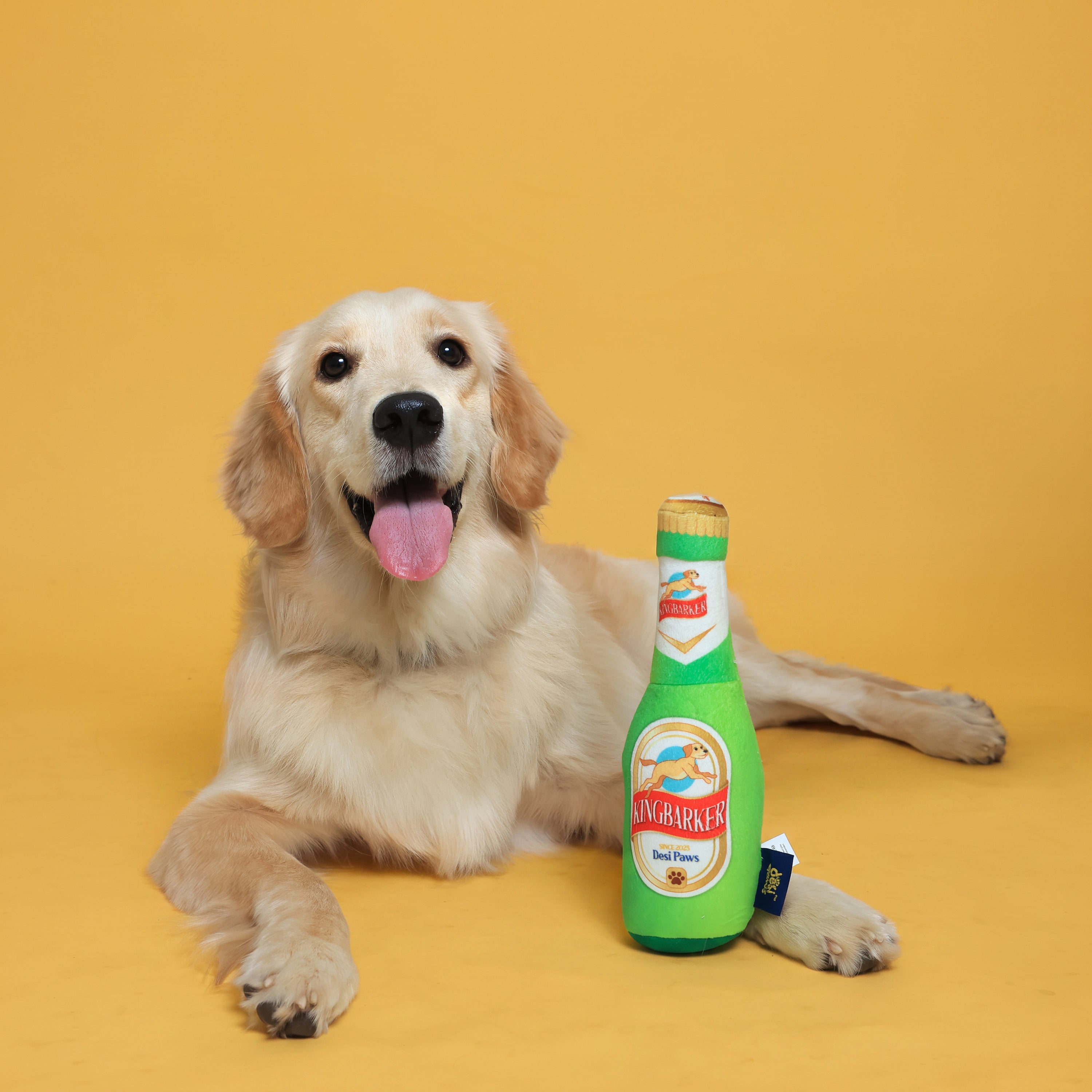 Kingbarker Beer Squeaky Plush Toy For Dogs