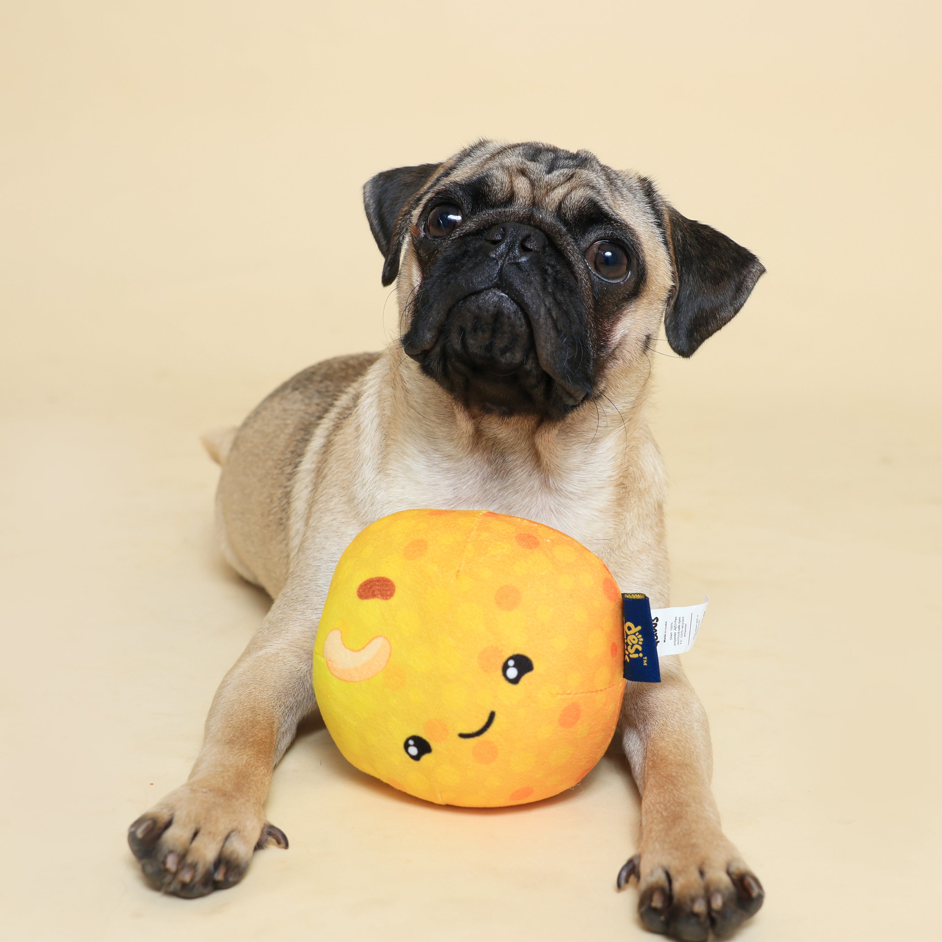 Giant Ladoo Squeaky Plush Toy For Dogs