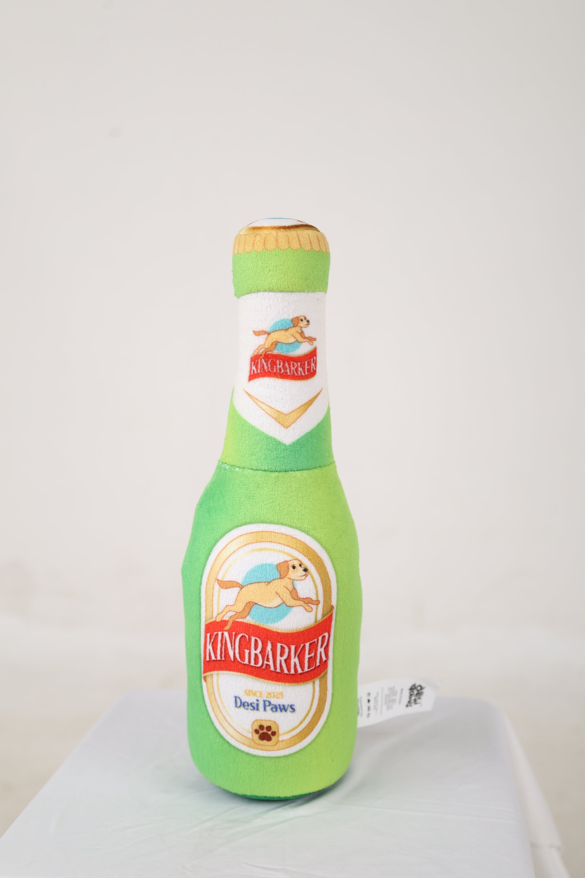 Kingbarker Beer Squeaky Plush Toy For Dogs