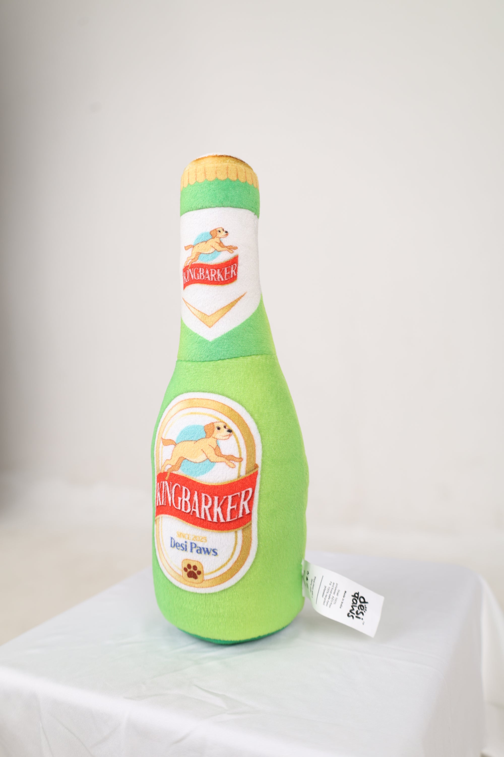 Kingbarker Beer Squeaky Plush Toy For Dogs