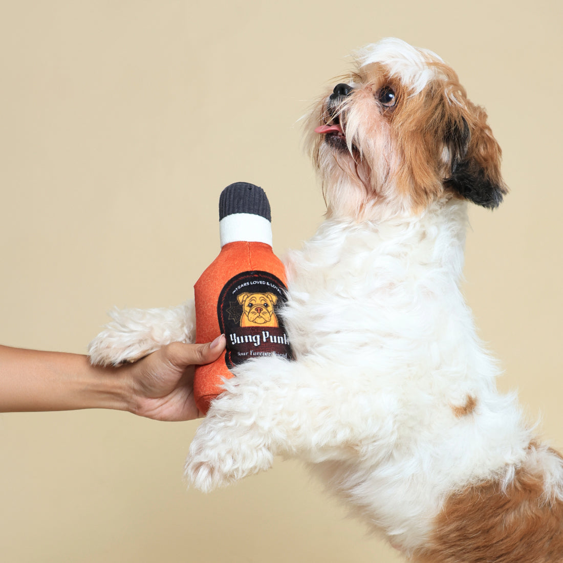 Yung Punk Rum Squeaky Plush Dog Toy